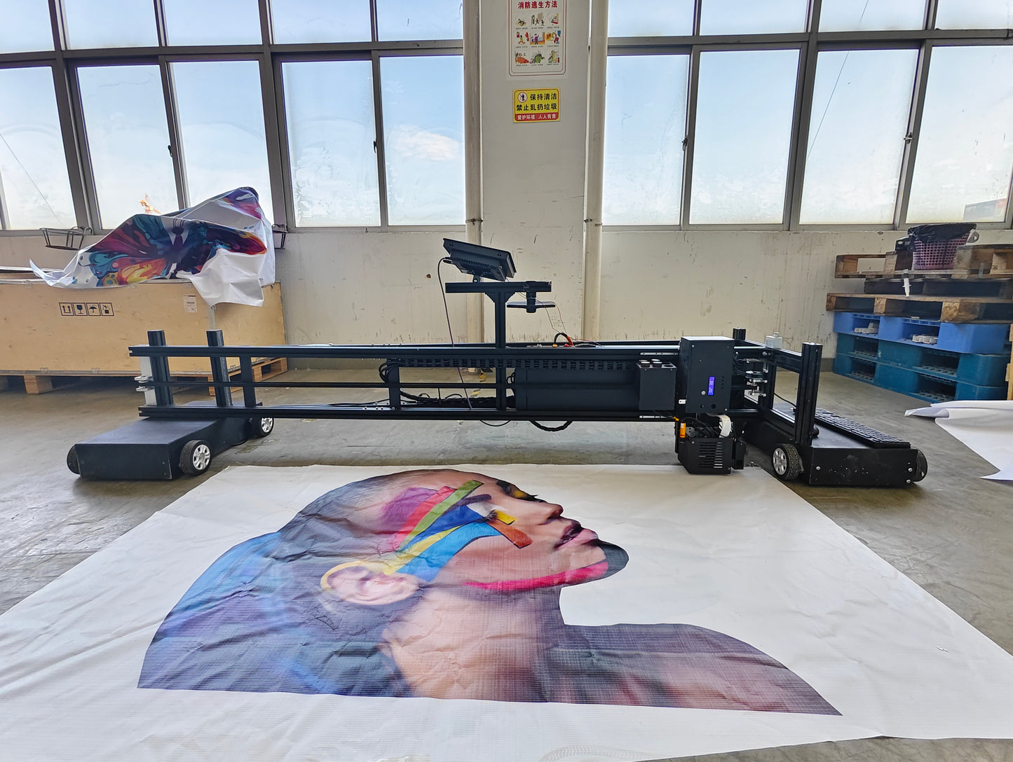 Multi-functional UV wall and floor printer