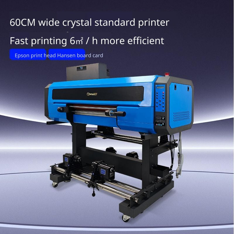 Yintai uv dtf printer with laminator all in one 30cm 60cm 2 in 1 4 head roll to roll uv dtf printer for ab film