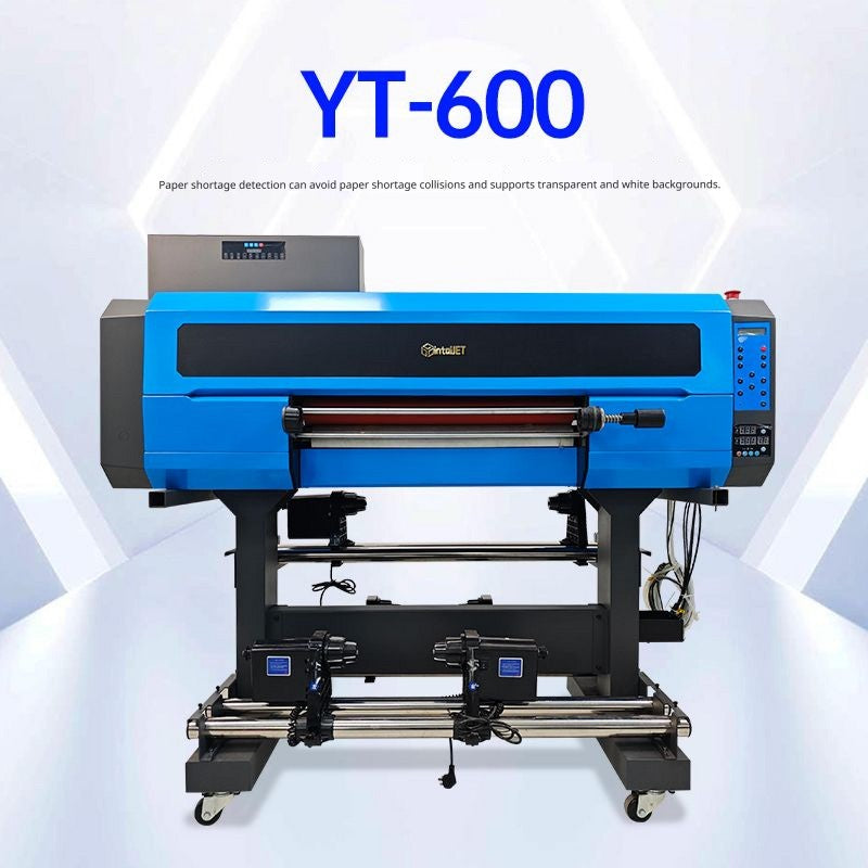 Yintai uv dtf printer with laminator all in one 30cm 60cm 2 in 1 4 head roll to roll uv dtf printer for ab film