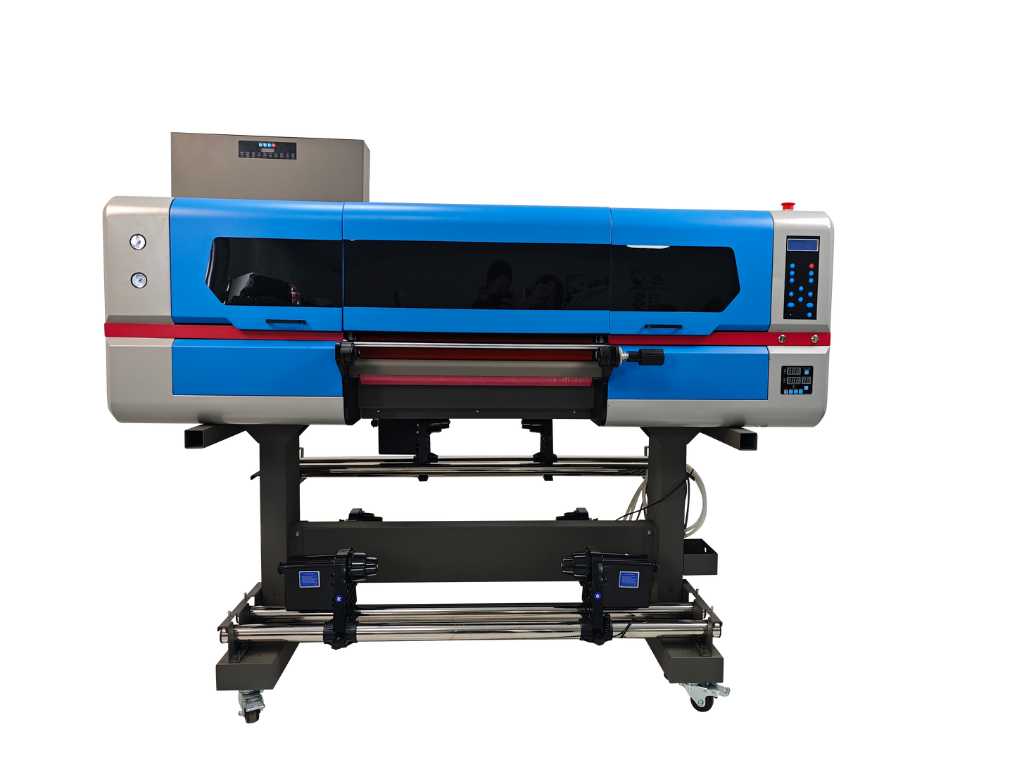 Yintai uv dtf printer with laminator all in one 30cm 60cm 2 in 1 4 head roll to roll uv dtf printer for ab film